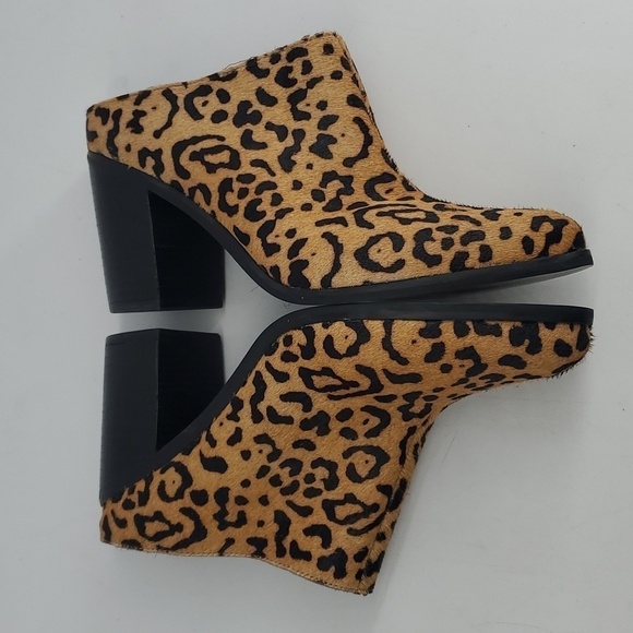 Jorge Alex Brazil Leopard Hair Print Block Heel Mules Size 8 - Picture 10 of 14